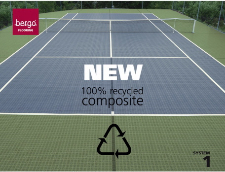 100 % recycelter Tennisplatz in neuen Farben